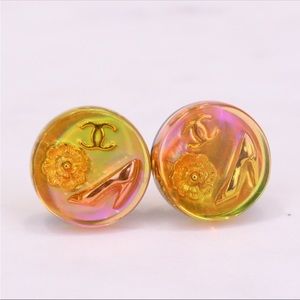 Vintage CHANEL Paris Clip-On Earrings 1997